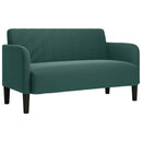 vidaXL sötétzöld bársony loveseat kanapé 109 cm
