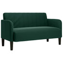 vidaXL sötétzöld bársony loveseat kanapé 109 cm