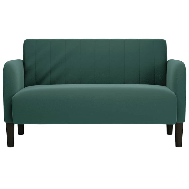 vidaXL sötétzöld bársony loveseat kanapé 109 cm