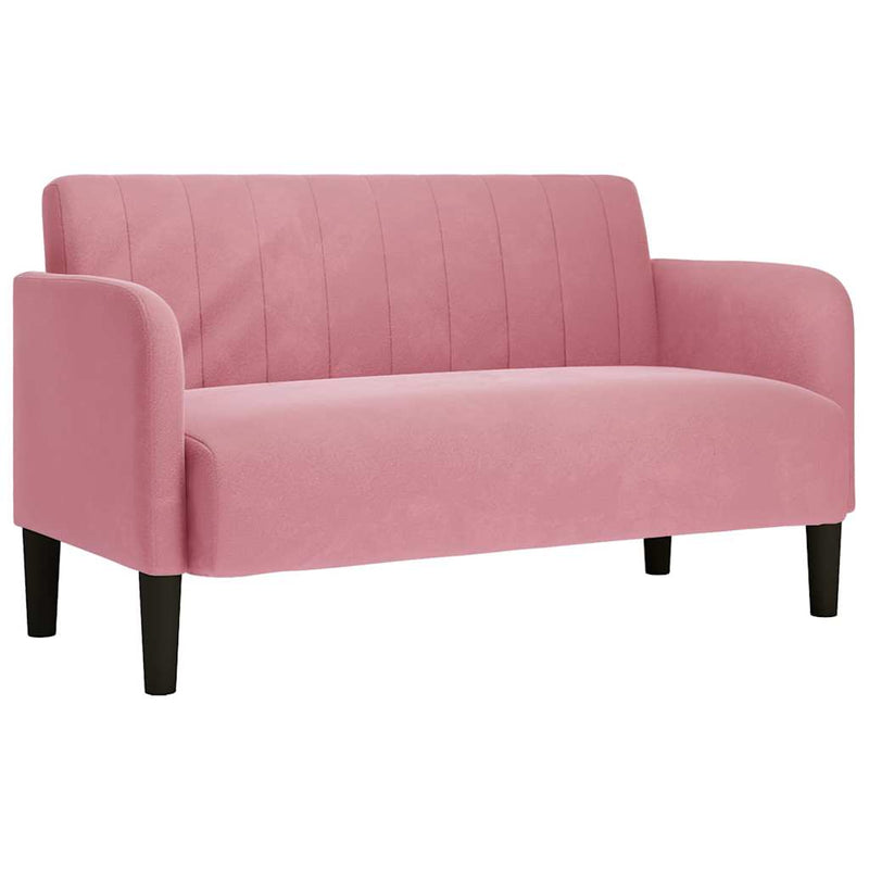 vidaXL rózsaszín bársony loveseat kanapé 109 cm