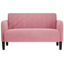 vidaXL rózsaszín bársony loveseat kanapé 109 cm