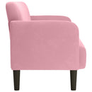 vidaXL rózsaszín bársony loveseat kanapé 109 cm