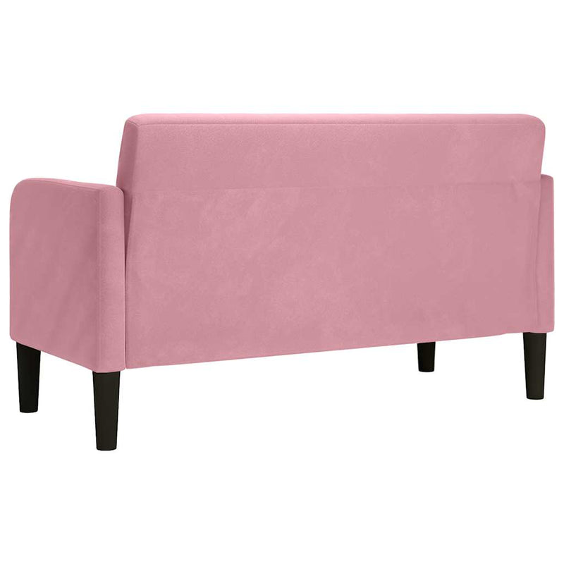 vidaXL rózsaszín bársony loveseat kanapé 109 cm