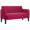 vidaXL bordó bársony loveseat kanapé 109 cm