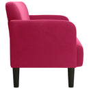 vidaXL bordó bársony loveseat kanapé 109 cm
