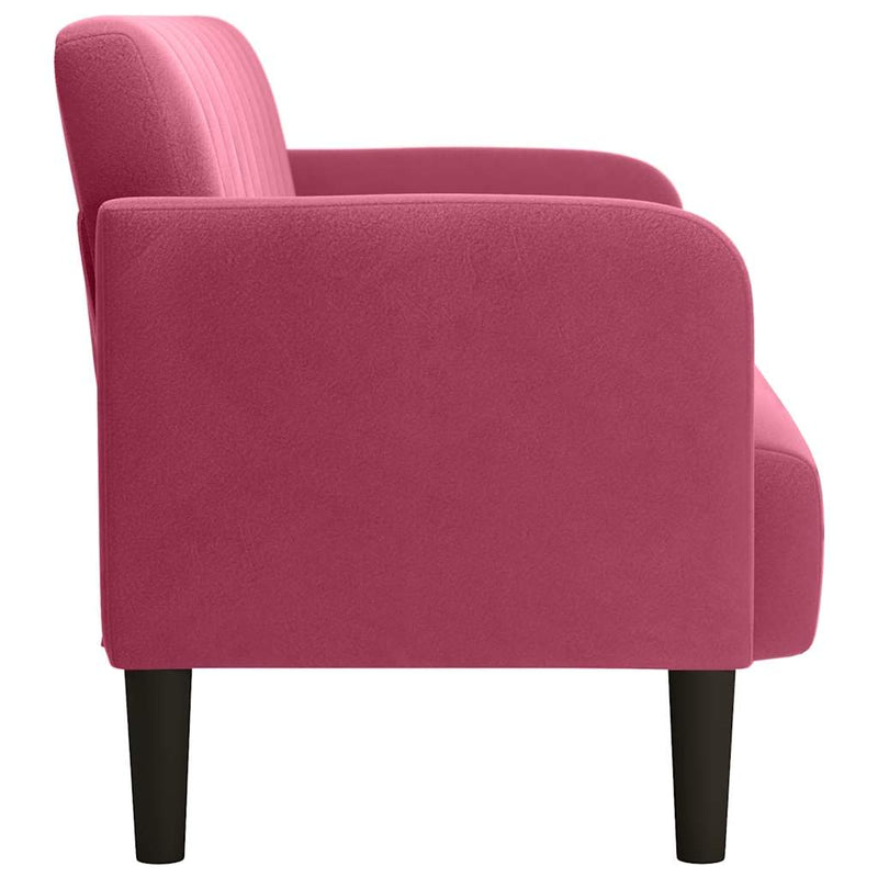 vidaXL bordó bársony loveseat kanapé 109 cm