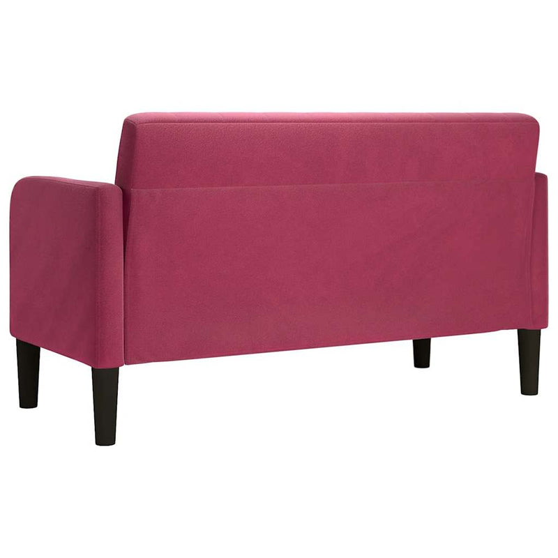 vidaXL bordó bársony loveseat kanapé 109 cm