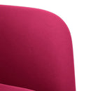 vidaXL bordó bársony loveseat kanapé 109 cm
