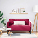 vidaXL bordó bársony loveseat kanapé 109 cm