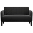 vidaXL fekete bársony loveseat kanapé 109 cm