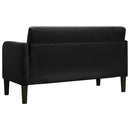 vidaXL fekete bársony loveseat kanapé 109 cm