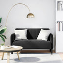 vidaXL fekete bársony loveseat kanapé 109 cm