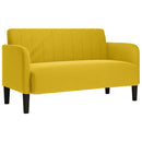 vidaXL sárga bársony loveseat kanapé 109 cm