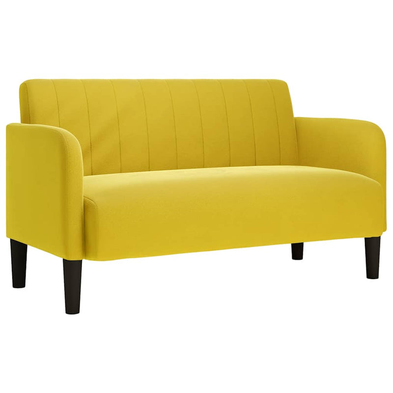 vidaXL sárga bársony loveseat kanapé 109 cm
