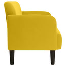 vidaXL sárga bársony loveseat kanapé 109 cm