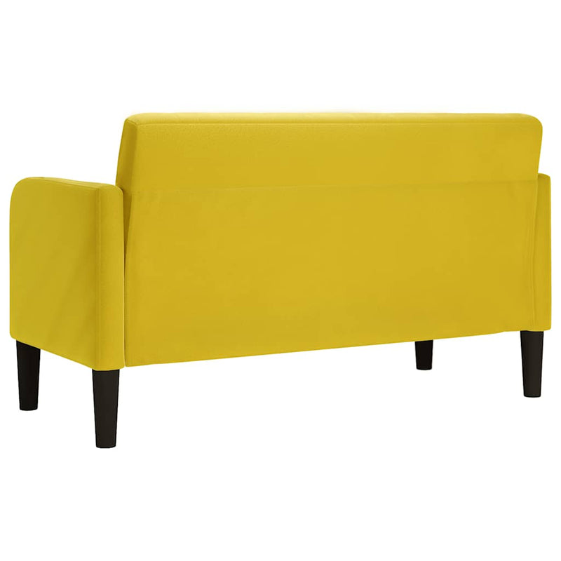 vidaXL sárga bársony loveseat kanapé 109 cm