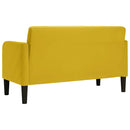 vidaXL sárga bársony loveseat kanapé 109 cm
