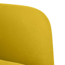 vidaXL sárga bársony loveseat kanapé 109 cm