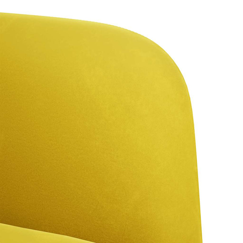 vidaXL sárga bársony loveseat kanapé 109 cm