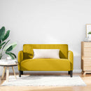 vidaXL sárga bársony loveseat kanapé 109 cm