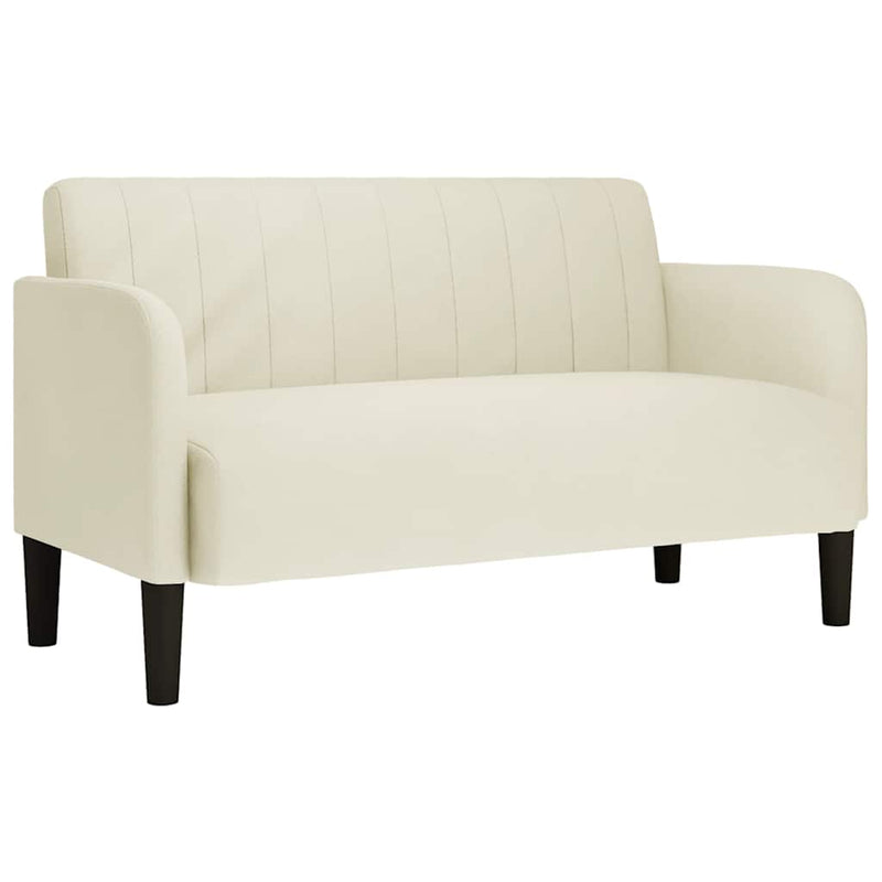 vidaXL krém bársony loveseat kanapé 109 cm