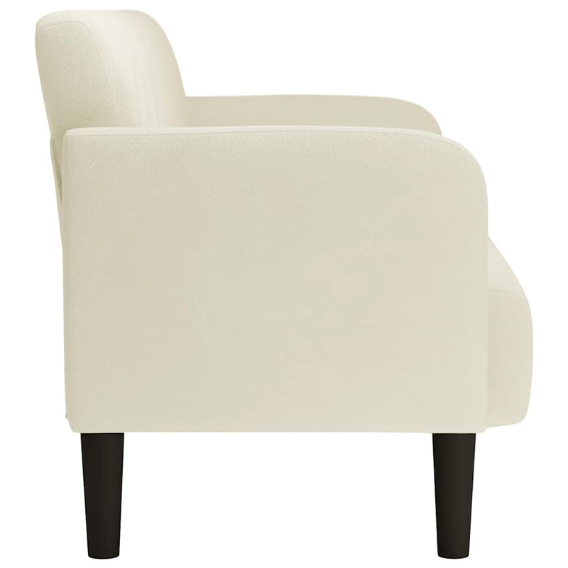 vidaXL krém bársony loveseat kanapé 109 cm