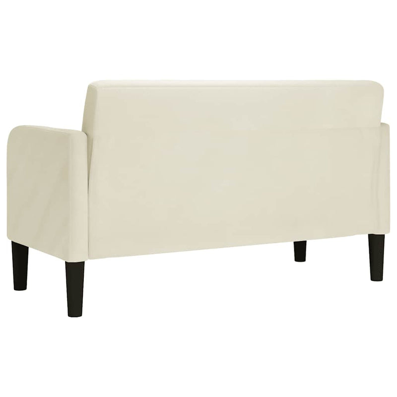 vidaXL krém bársony loveseat kanapé 109 cm