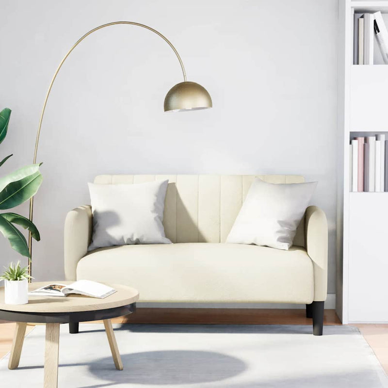 vidaXL krém bársony loveseat kanapé 109 cm