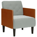 vidaXL világosszürke bársony kanapészék karfás szék 55 cm