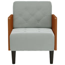 vidaXL világosszürke bársony kanapészék karfás szék 55 cm