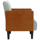 vidaXL világosszürke bársony kanapészék karfás szék 55 cm