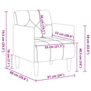 vidaXL világosszürke bársony kanapészék karfás szék 55 cm