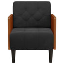 vidaXL fekete bársony kanapészék karfás szék 55 cm