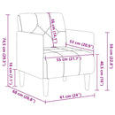 vidaXL fekete bársony kanapészék karfás szék 55 cm