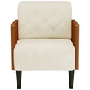 vidaXL krém bársony kanapészék karfás szék 55 cm