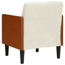 vidaXL krém bársony kanapészék karfás szék 55 cm