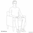 vidaXL krém bársony kanapészék karfás szék 55 cm