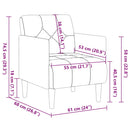 vidaXL vászon kanapészék karfával 55 cm