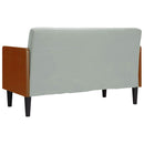 vidaXL világosszürke bársony loveseat kanapé párnákkal 110 cm