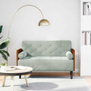 vidaXL világosszürke bársony loveseat kanapé párnákkal 110 cm