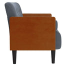 vidaXL sötétszürke bársony loveseat kanapé párnákkal 110 cm