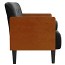 vidaXL fekete bársony loveseat kanapé párnákkal 110 cm