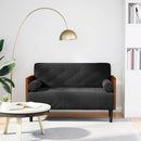 vidaXL fekete bársony loveseat kanapé párnákkal 110 cm