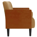 vidaXL barna bársony loveseat kanapé párnákkal 110 cm