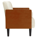 vidaXL krém bársony loveseat kanapé párnákkal 110 cm