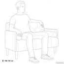 vidaXL krém bársony loveseat kanapé párnákkal 110 cm