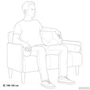 vidaXL krém bársony loveseat kanapé párnákkal 110 cm