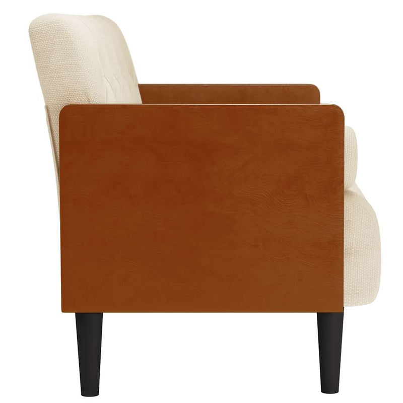 vidaXL vászonból loveseat kanapé párnákkal 110 cm