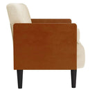 vidaXL vászonból loveseat kanapé párnákkal 110 cm