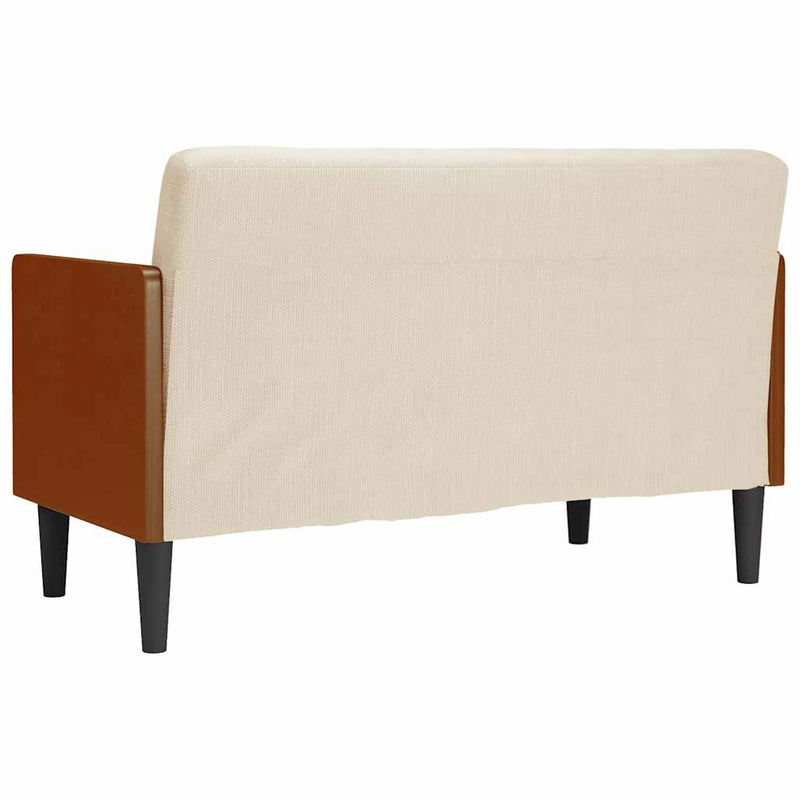 vidaXL vászonból loveseat kanapé párnákkal 110 cm